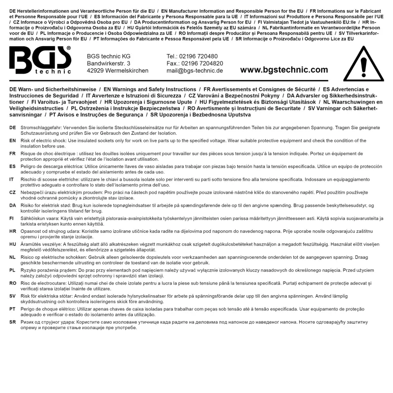 Nástrčná hlavice 3/8" 12 mm BGS 35872 VDE (BGS1035872)