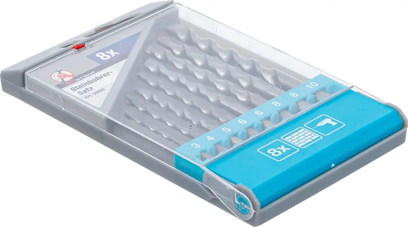 Vrtáky do zdiva BGS 50806  pr. 3 až 10 mm. Sada 8 ks (BGS1050806)