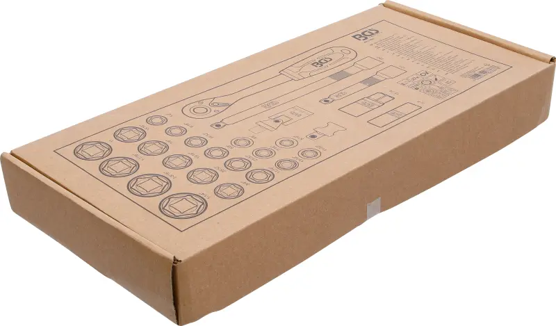 Vložka do díl.voz. 1/3: BGS 74607  Gola sada 1/2" 5/16 ÷ 1 1/4", palcové (Sada 27 ks