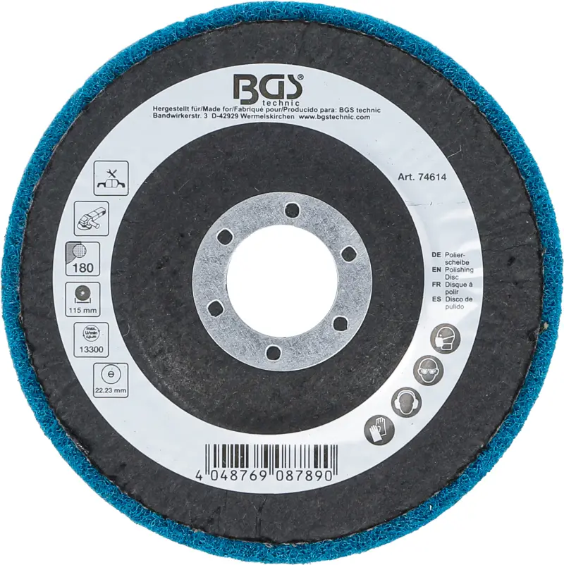 Brusný kotouč - lešticí pr. 115 mm BGS 74614  oxid hlinitý, zrnitost 180 (BGS1074614)
