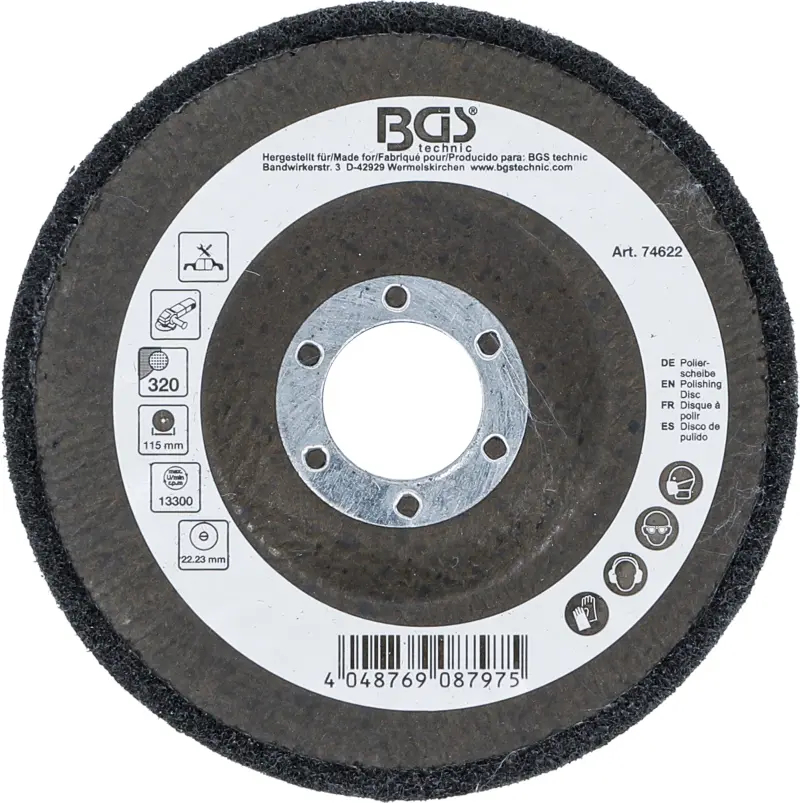 Brusný kotouč - lešticí pr. 115 mm BGS 74622  karbid křemíku, zrnitost 320 (BGS1074622)