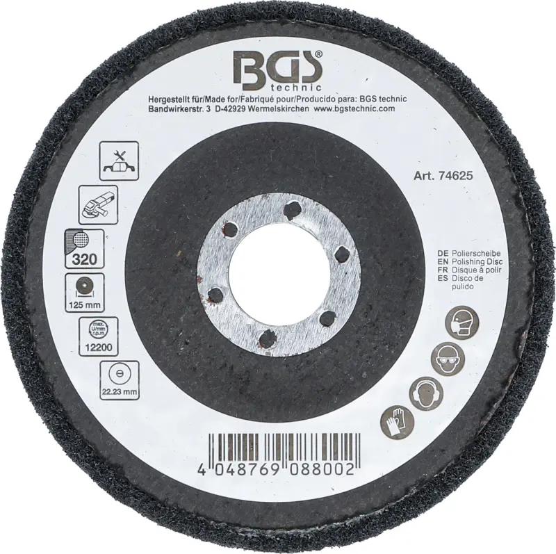 Brusný kotouč - lešticí pr. 125 mm BGS 74625  karbid křemíku, zrnitost 320 (BGS1074625)