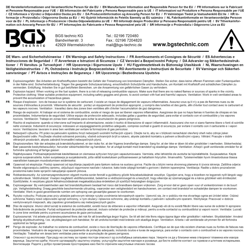 Kleště BGS 74663 pro rychlospojky na potrubní systémy (BGS1074663)