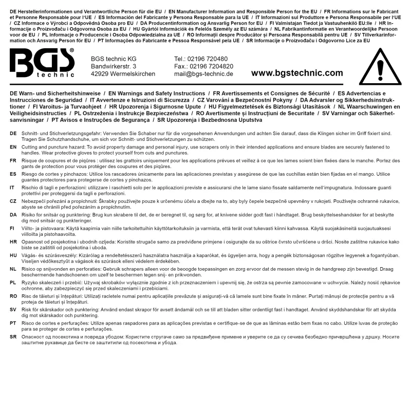 Škrabka 300 mm BGS 76130 podlahová/na tapety (BGS1076130)