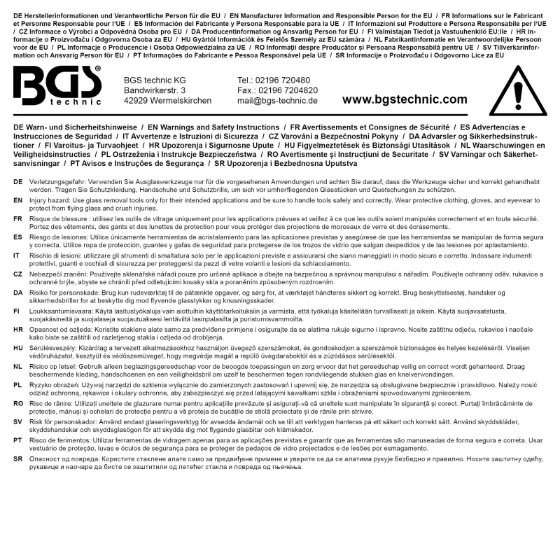 Sada řezných nožů pro řezačku AirWindow Seal Cutter pro BGS 3218, 9291 5 ks.