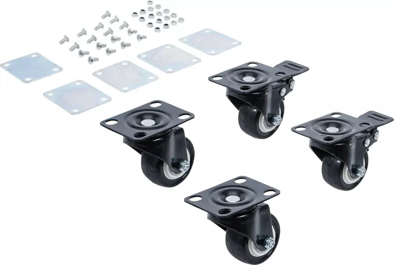 Sada otočných koleček k systémové kufrové desce na kolečkách 4 ks.