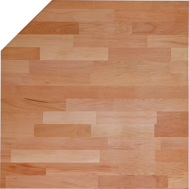 Masivní dřevěná pracovní deska Rohová základna