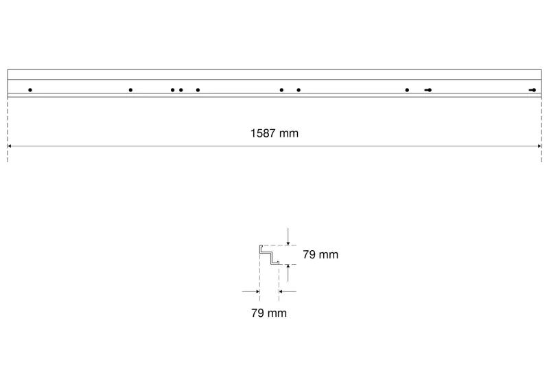 Montážní lišta pro nástěnné skříňky a perforované desky na nářadí Rohová základna