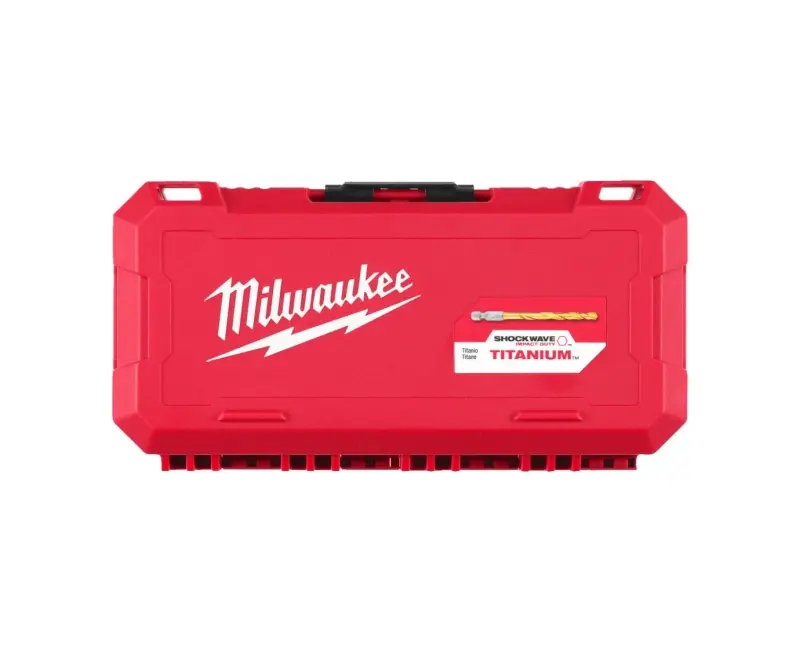 Vrtáky HSS-G do kovu Milwaukee  SHOCKWAVE IMPACT DUTY TiN Red HEX 1/4
