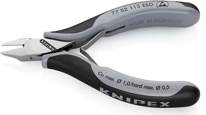 Kleště Knipex 77 52 115 ESD štípací boční pro elektroniku (K 77 52 115 ESD)