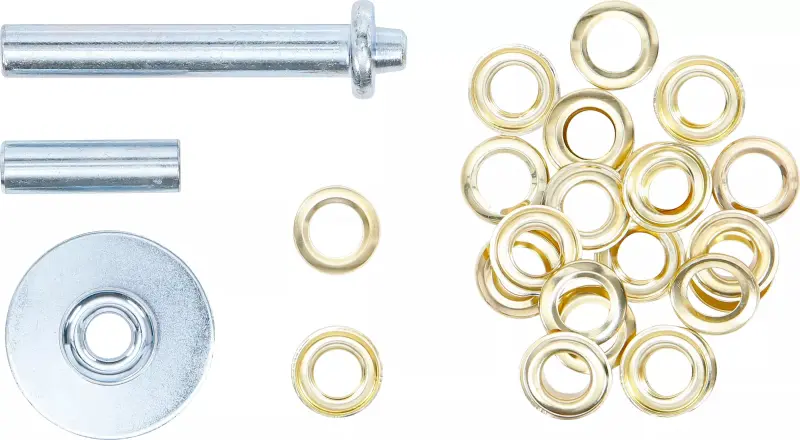 Nářadí Kraftmann na tvorbu a instalaci kruhových ok v plachtách BGS 88105. Sada 15 dílů (BGS1088105), BGS1088105