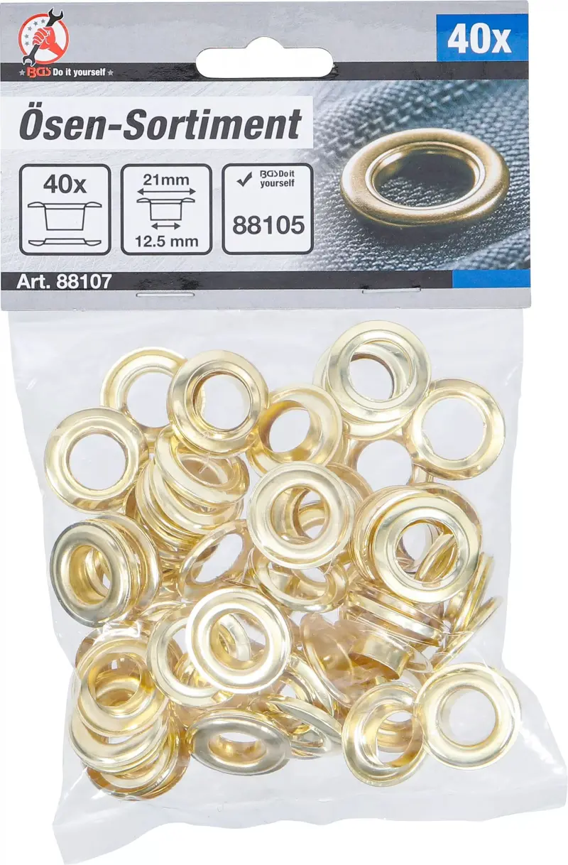 Duté nýty Kraftmann 12,5 x 21 mm - 40 dílů BGS 88107 (BGS1088107), BGS1088107