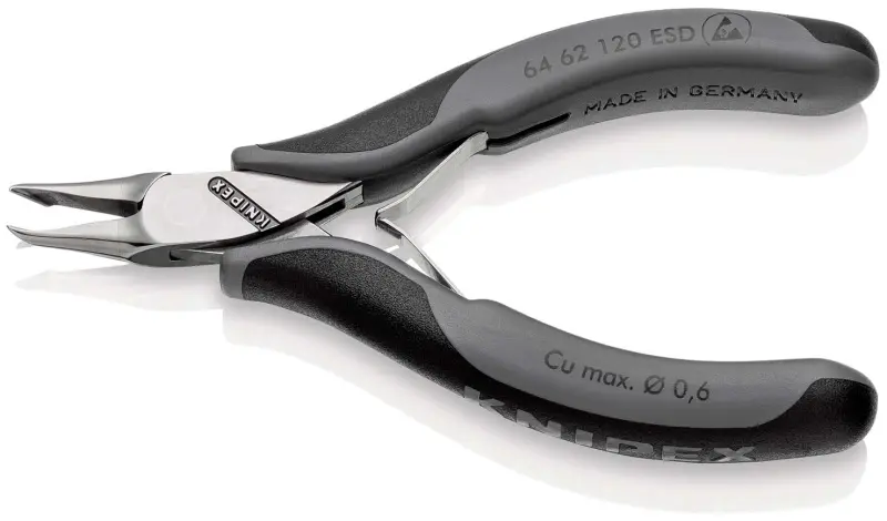Kleště Knipex 64 62 120 ESD štípací čelní se šikmými břity pro elektroniku (K 64 62 120 ESD)