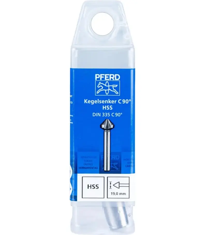 Záhlubník HSS pr. 19 mm, 90° Pferd KES HSS DIN 335 C90° 19,0 DIN 335 C, PF4007220166772