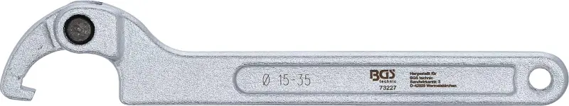 Kloubový hákový klíč 15 ÷ 35 mm BGS 73227 s nosem (BGS1073227), BGS1073227