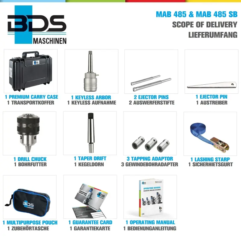 Magnetická vrtačka BDS Maschinen MAB 485, 230 V (EDE11530007)