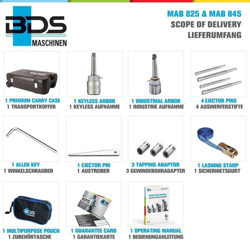Magnetická vrtačka MAB 825 - 230 V BDS