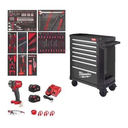 Dílenská skříň Milwaukee TOOLGUARD™ 78 cm, včetně sady nářadí – 246 dílů (MI4932500743)