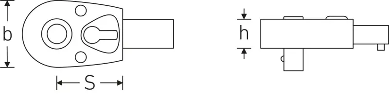 Nástavec momentového klíče - přepínací ráčna 1/2" Stahlwille 725/QR/10 - (9 x 12 mm)