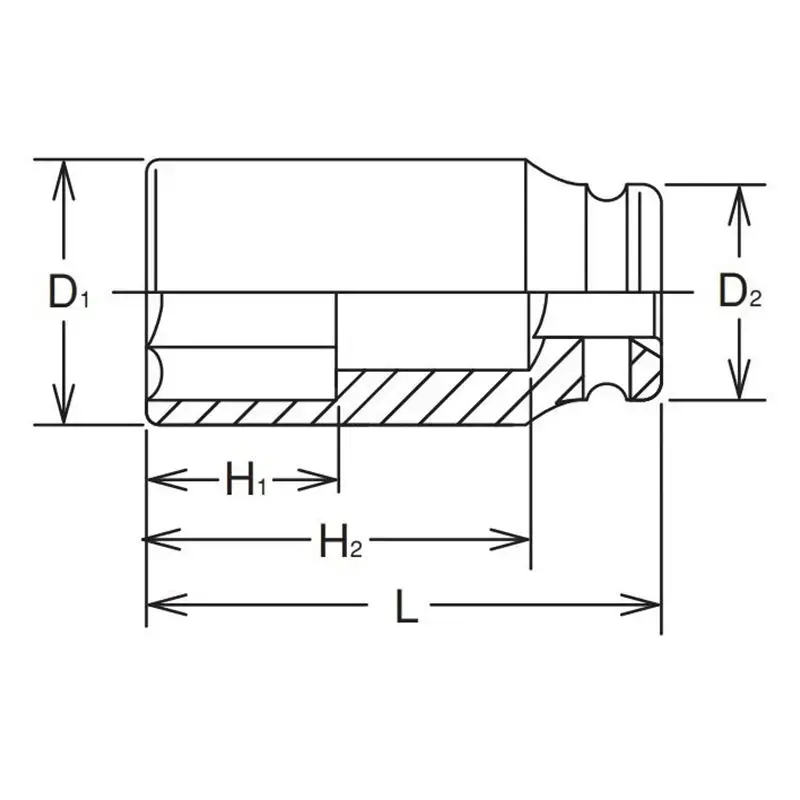 Nástrčná hlavice 1 1/2" Koken 17300A dvanáctihran vel. 3", rázová, dlouhá, palcová (KOK17300A-3)