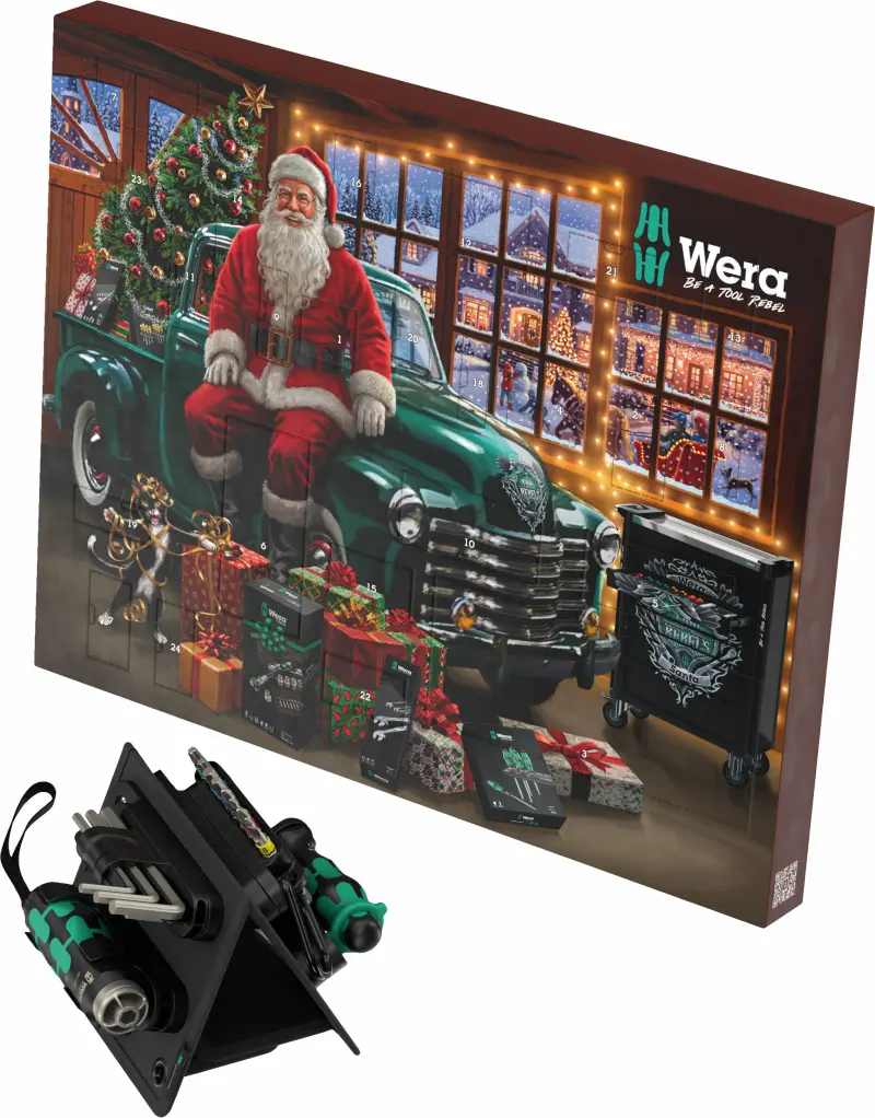 Adventní kalendář 2026 Wera 136614 Vánoční sada s nářadím - 24 dílů (W05136614001)