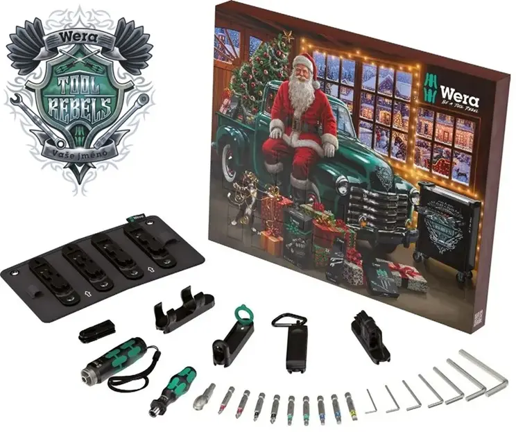 Adventní kalendář 2026 Wera 136614 Vánoční sada s nářadím - 24 dílů (W05136614001)