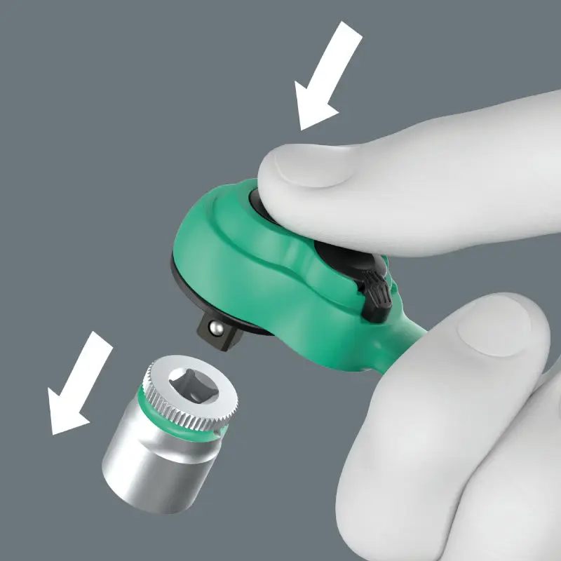 Wera 005541 Gola sada 1/4" s ráčnou Zyklop Comfort 8100 SA 14, páčka pro zpětný chod, metrická (W05005541001)