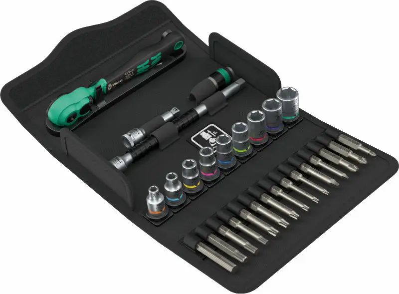 Wera 005542 Gola sada 1/4" s ráčnou Zyklop Comfort 8100 SA 15, palcová (W05005542001)