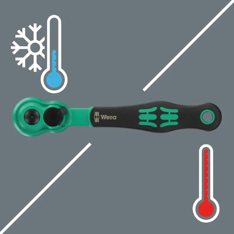Wera 005542 Gola sada 1/4" s ráčnou Zyklop Comfort 8100 SA 15, palcová (W05005542001), W05005542001
