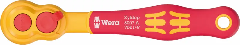 Wera 004866 Izolovaná ráčna Zyklop 8007 A 1/4" VDE s přepínací páčkou, izolovaná (W05004866001), W05004866001