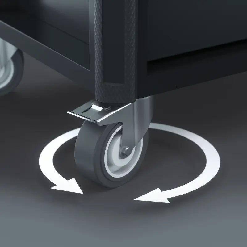 Wera 150136 Pojízdný dílenský vozík 9706 (7 zásuvek) Tool Rebel Nerez 2 - 191 ks nářadí (W05150136001), W05150136001