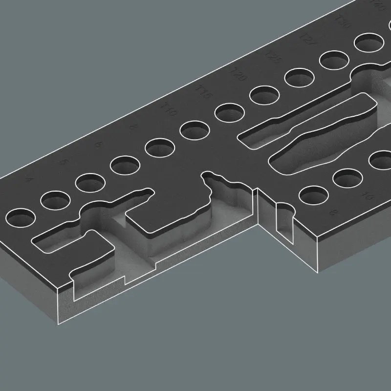 Wera 150117 Pěnová vložka 9727 s gola sadou 1/4" 8790 A VDE Zyklop - 30 ks  (W05150117001), W05150117001