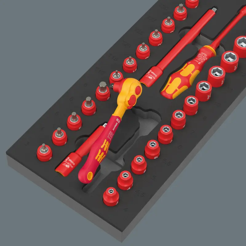 Wera 150117 Pěnová vložka 9727 s gola sadou 1/4" 8790 A VDE Zyklop - 30 ks  (W05150117001), W05150117001