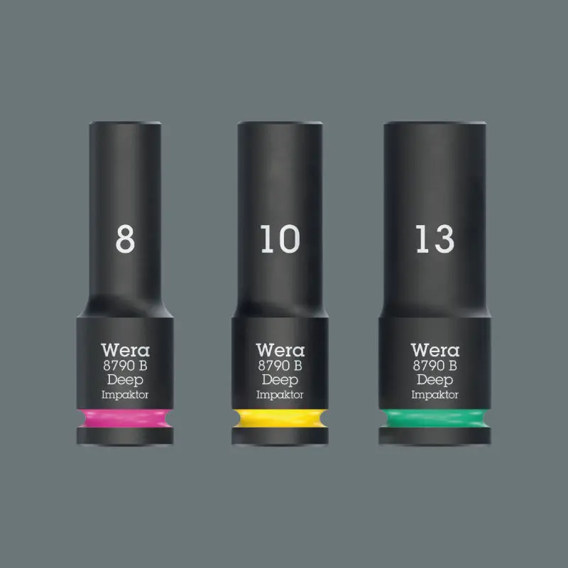 Wera 150118 Pěnová vložka 9728 s nástrčnými hlavicemi 3/8" 8790 B Impactor Deep Set 1 - 11 ks  (W05150118001), W05150118001