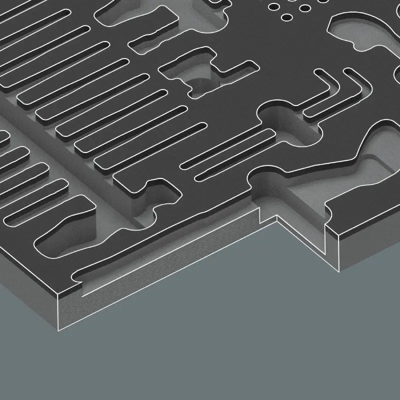 Wera 150153 Pěnová vložka 9753 Nářadí Kraftform Kompakt pro Údržbu 1 - 45 ks (W05150153001)