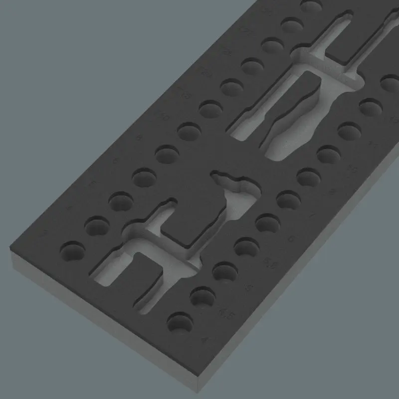 Wera 137316 Pěnová vložka 9827 Prázdná pro gola sadu 1/4" 8007 A VDE Zyklop Sada 1 - 30 ks (W05137316001), W05137316001