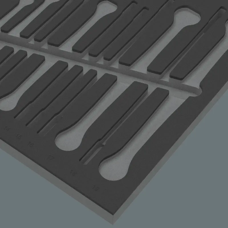 Wera 137335 Pěnová vložka 9835 Prázdná pro očkoploché ráčnové klíče 6007 Joker 1 - 11 ks (W05137335001), W05137335001