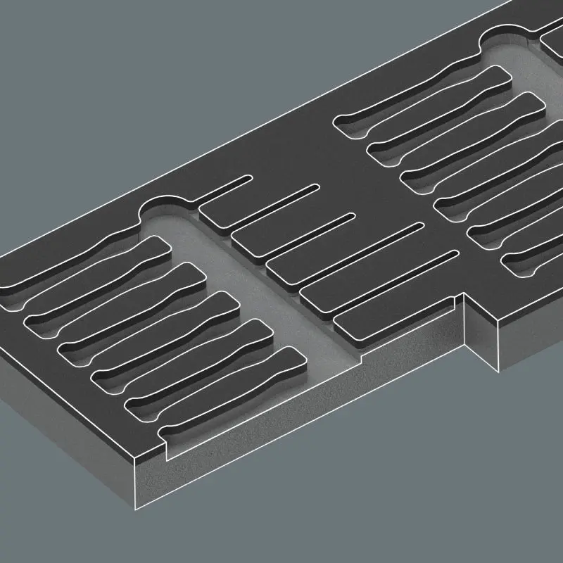 Wera 137318 Pěnová vložka 9816 Prázdná pro šoubováky Kraftform Micro Set 2 - 13 ks (W05137318001), W05137318001