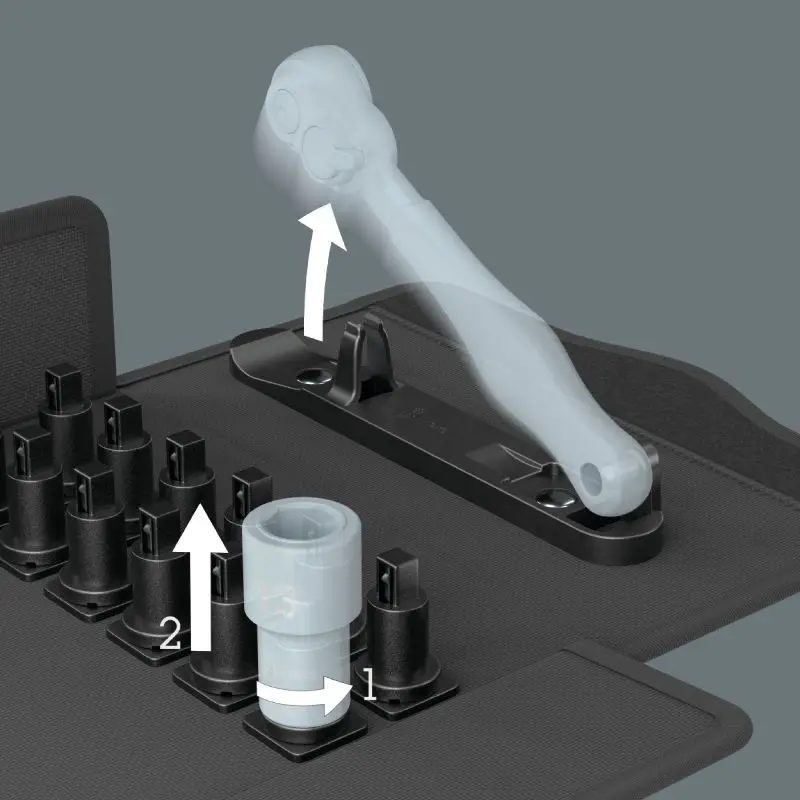 Wera 136417 Textilní box 9585 Prázdný box pro sadu 1/4" Zyklop Comfort (W05136417001), W05136417001