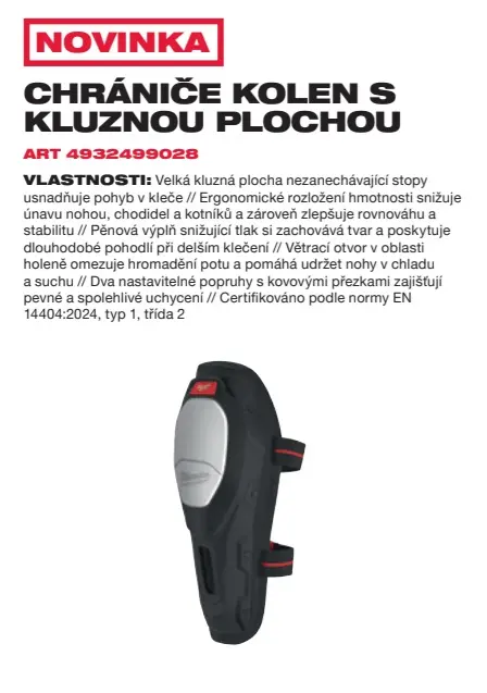 Chrániče kolen Milwaukee s kluznou plochou, Rheon, 4932499028
