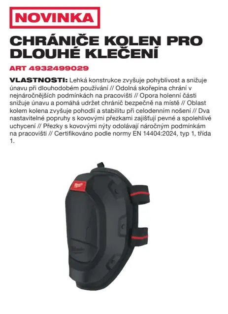 Chrániče kolen Milwaukee pro dlouhodobé klečení, Rheon, 4932499029