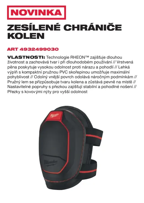 Chrániče kolen Milwaukee se zesílenou ochrannou, Rheon, 4932499030