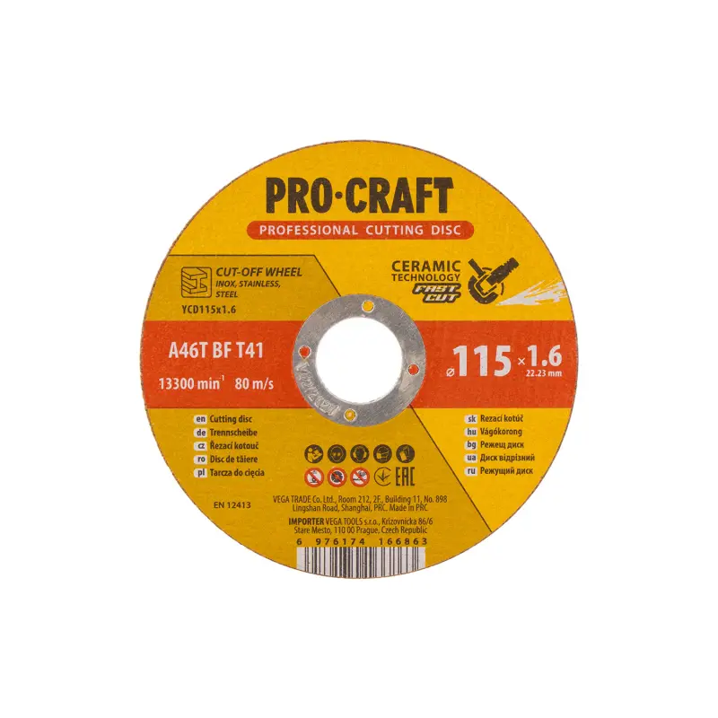 Keramický řezný kotouč Procraft YСD115x1.6 | YCD115x1.6
