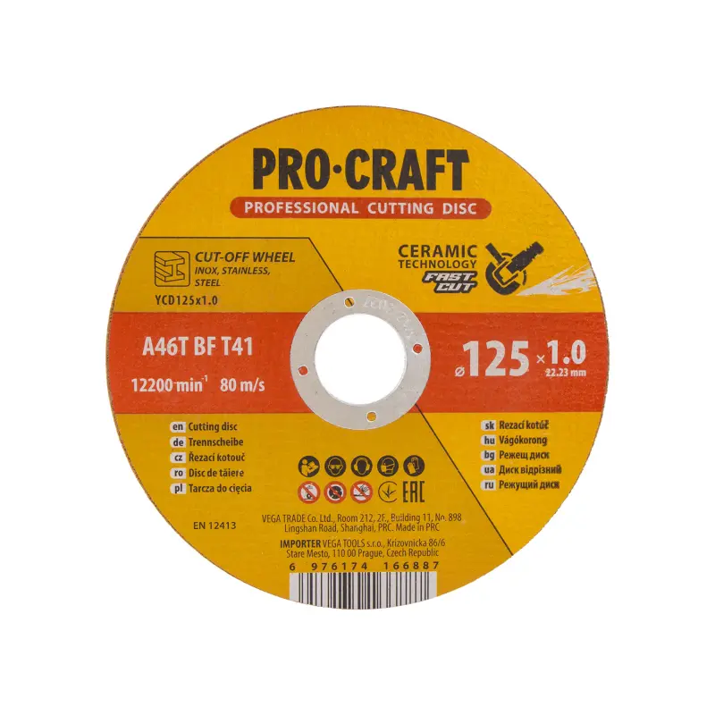 Keramický řezný kotouč Procraft YСD125x1.0 | YCD125x1.0
