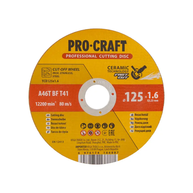 Keramický řezný kotouč Procraft YСD125x1.6 | YCD125x1.6