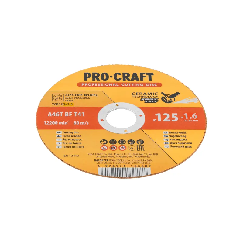 Keramický řezný kotouč Procraft YСD125x1.6 | YCD125x1.6