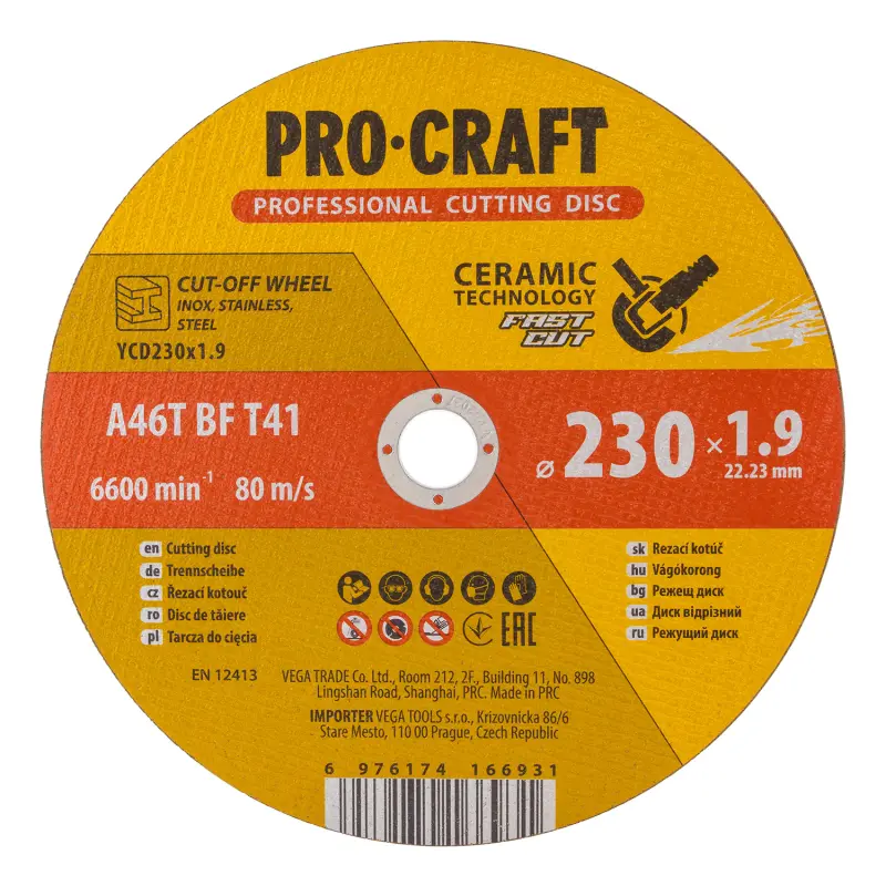 Keramický řezný kotouč Procraft YСD230x1.9 | YCD230x1.9