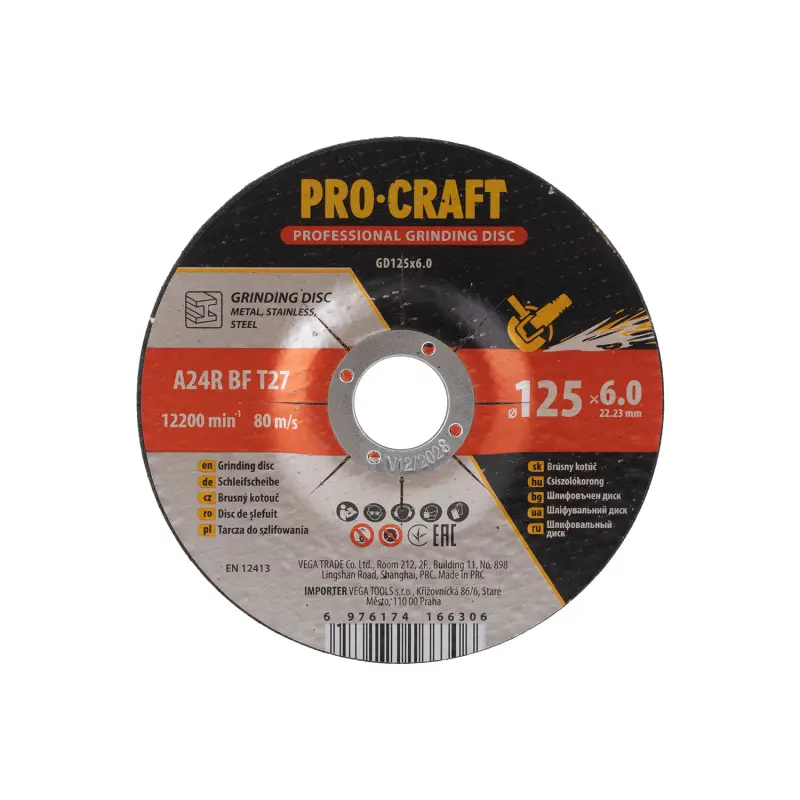 Brusný kotouč na kov Procraft GD125x6.0 | GD125x6.0