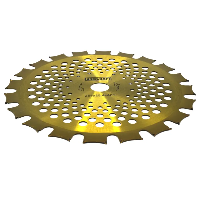 Nůž křovinořezu (kotouč) (D255*25.4) 40Т  (oboustranný) (gold) PROCRAFT