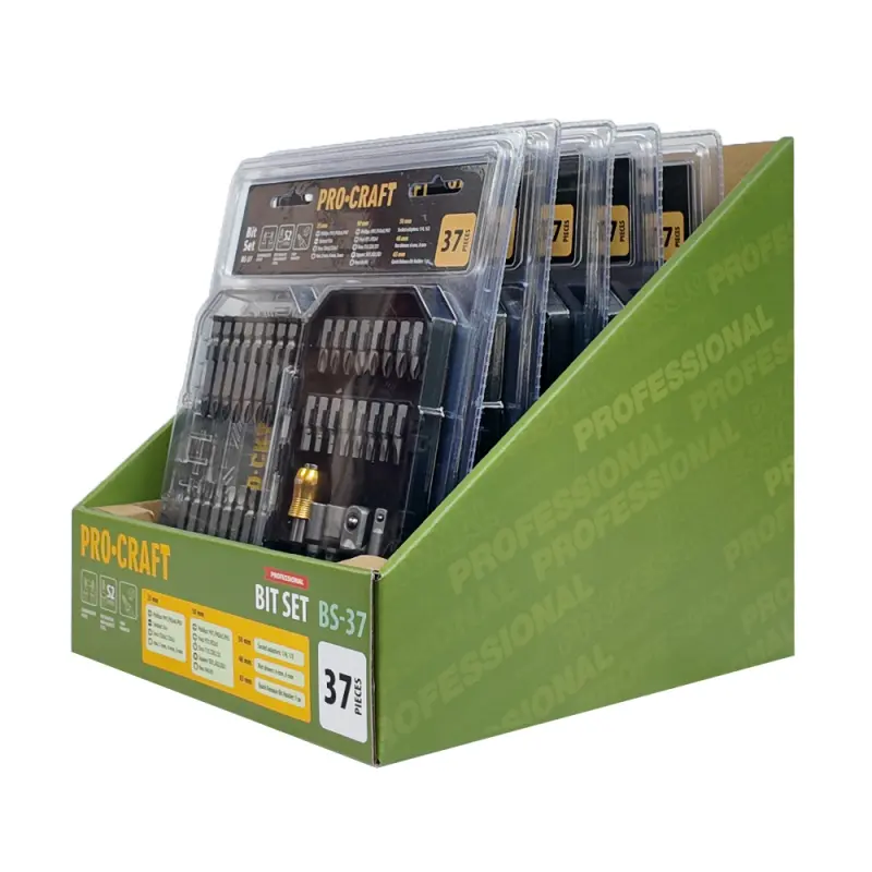 Aku vrtací šroubovák Procraft PA18LiH se sadou bitů BS-37 | SPA18LiH-1B-C/BS-37